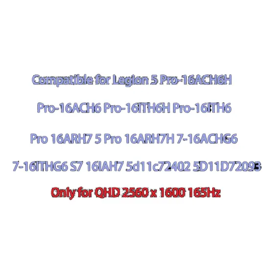 Reemplazo De Pantalla Lcd 16.0 Para Lenovo Legion 5 Pro 16
