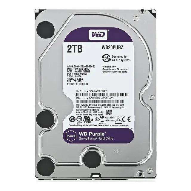 Disco Duro Interno Western Digital Wd Purple  2tb 