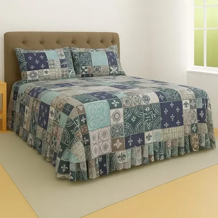Colcha Casal Queen 3pçs Helena 400 Fios Conforto E Elegância
