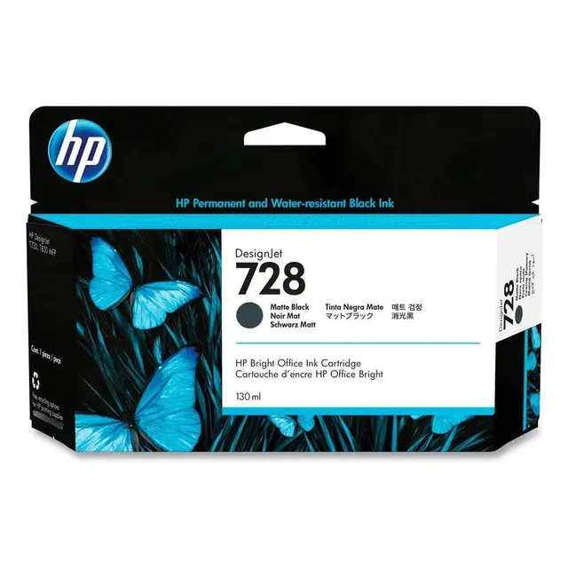 Cartucho de plotter negro mate HP 728 3wx25a