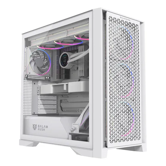 Gabinete Gamer Full Torre Carbono Polar Twin Mate 9900 Color Blanco