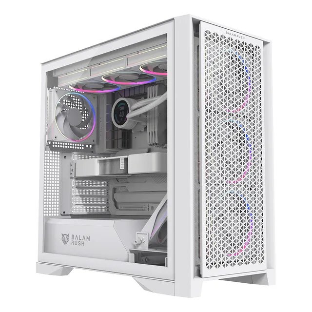Gabinete Gamer Full Torre Carbono Polar Twin Mate 9900 Color Blanco