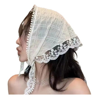 Lenço Triangular De Renda Francesa Para Mulheres, Faixa De C Lenço Triangular De Renda Francesa Para Mulheres, Faixa De C