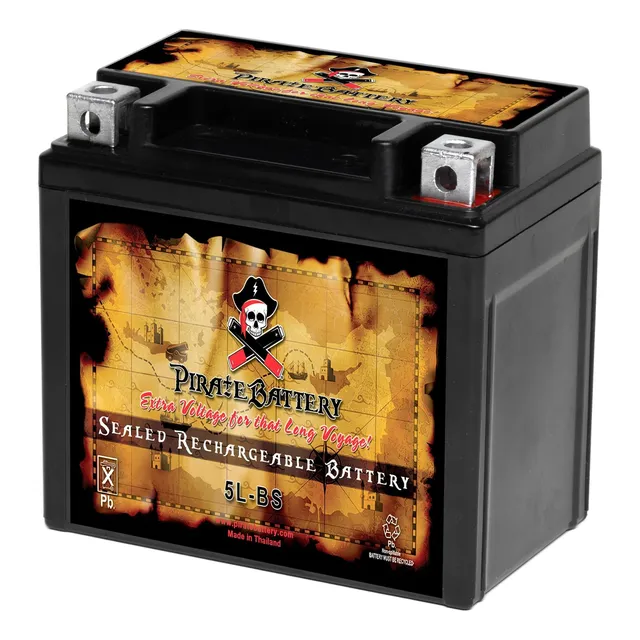 Batería Pirate Ytx5l-bs Repuesto Atv Sin Mantenimiento