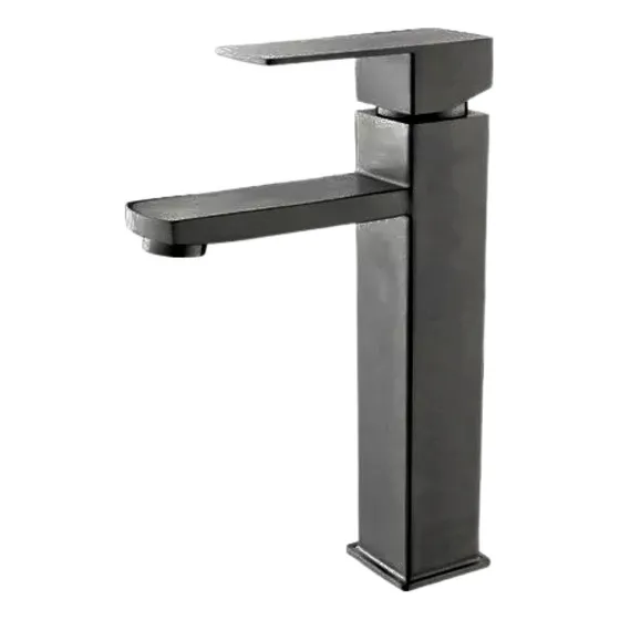 Llave Para Lavamanos Monomando Alta 30cm Metal Aceitado Gs