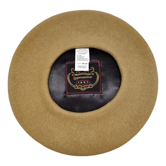 Boina Lagomarsino- Paño De Lana 100%- Vuelo 34cm 