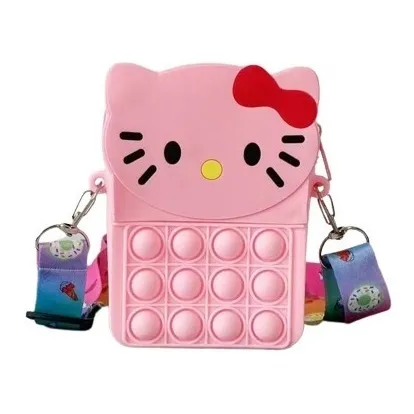 Bandolero De Silicona Para Niñas Hello Kitty Cartera Pop It