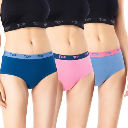 Calzón Pantaletas Algodón Con Elástico Pack 3 C3 Top