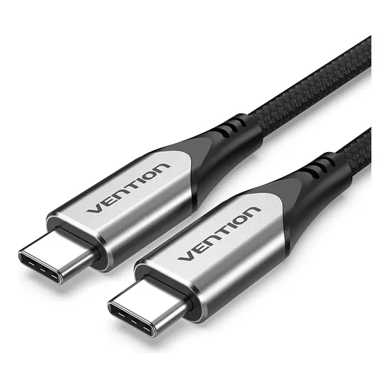 Cabo usb 3.1 Vention TAAHD preto com entrada USB Tipo C saída USB Tipo C