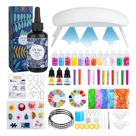 Kit Resina Uv 142 Pcs Transparente
