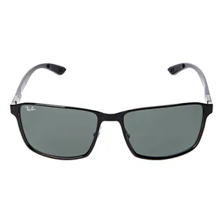 Ăculos De Sol Quadrado Preto Sobre Prata Ray-ban Ăculos De Sol Quadrado Preto Sobre Prata Ray-ban