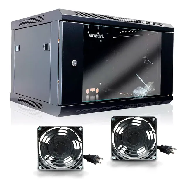 Gabinete Metálico 6ur + 2 Ventiladores Ens-rkgb6u Enson
