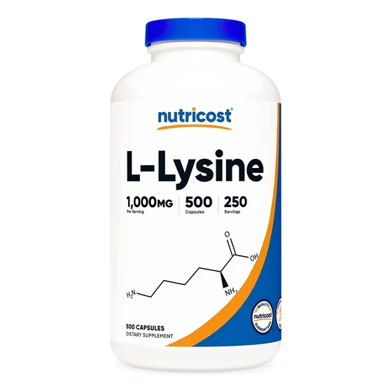 Original Nutricost L-lisina L-lysine 1000 Mg, 500cap, 250ser