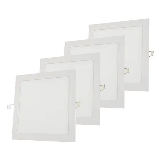 Panel Plafón Led 18w Cuadrado Embutir Fría/cálida Blanco X4u