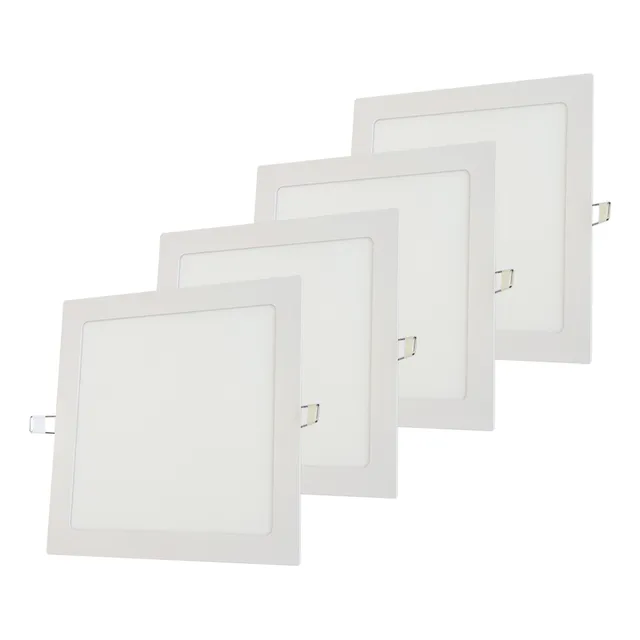Panel Plafón Led 18w Cuadrado Embutir Fría/cálida Blanco X4u