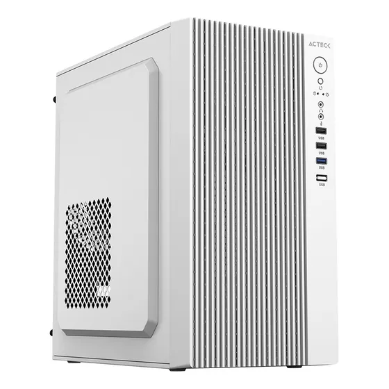Gabinete Mini Torre Acteck Zenith Gi656 Max Mb M-atx 500w Color Blanco