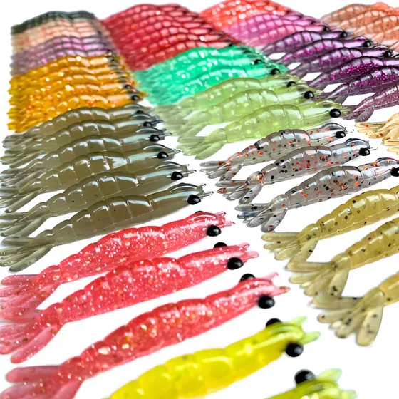 Melhor Camarão Artificial 7cm Para Pesca - Kit 10 Unidades
