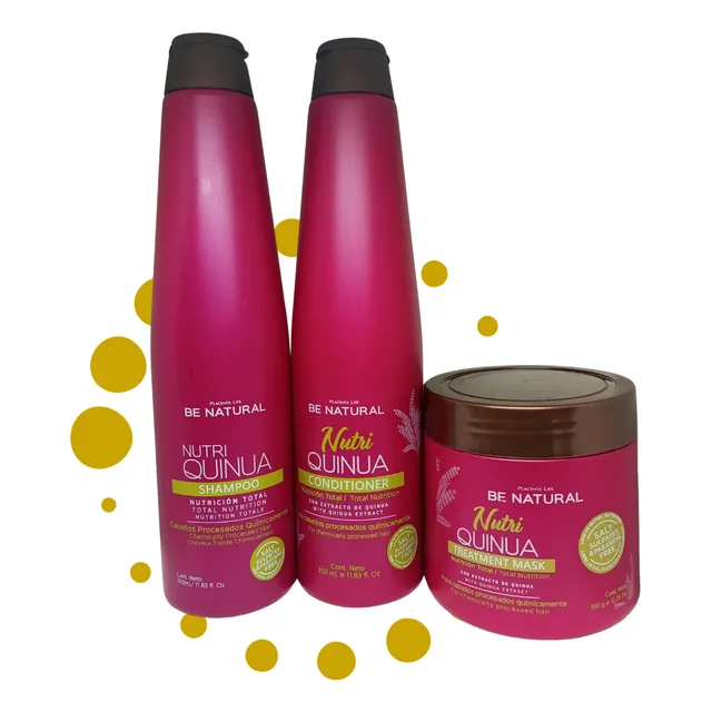 Kit Nutrición Capilar Quinua Be Natural Sin Sal 3 Productos