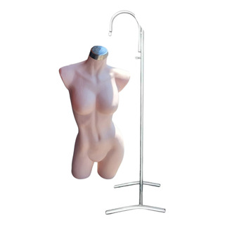 Maniqui De Dama 3/4 De Plástico Con Base Incluida Maniqui De Dama 3/4 De Plástico Con Base Incluida