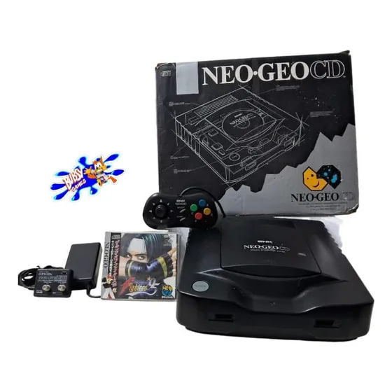 Console Snk Neo Geo Cd Único Dono Na Caixa 1 Jogo