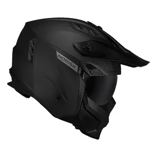 Capacete Norisk Fs726x Darth Dark Monocolor Preto 2 Em 1 * Capacete Norisk Fs726x Darth Dark Monocolor Preto 2 Em 1 *