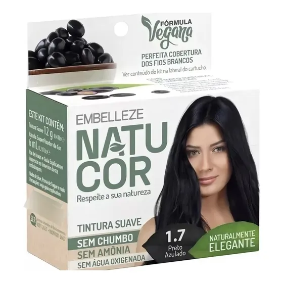 Tinta De Cabelo Natucor Nat Autêntica Preto 1.0