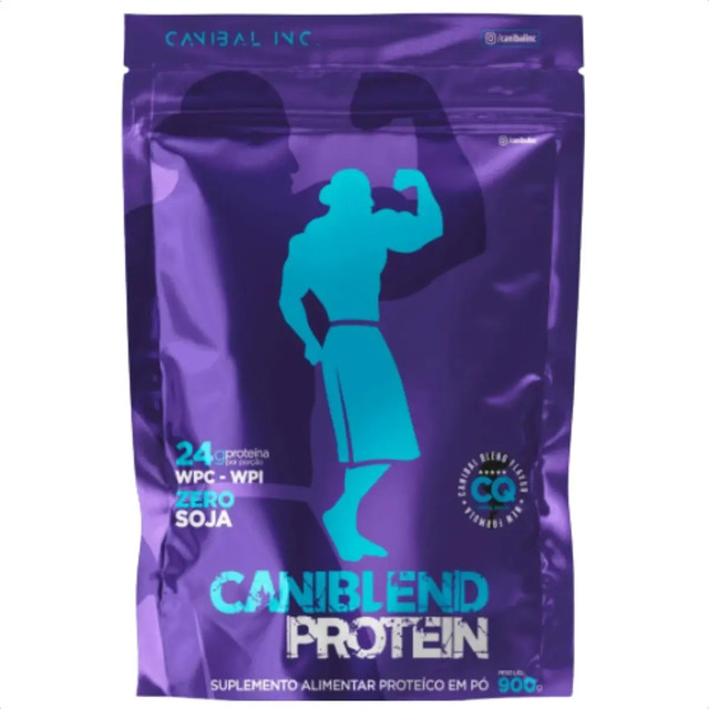 Caniblend Protein 24g Proteína Bcaa Glutamina Canibal 900g Sabor Cookies Biscoitos Caniblend Protein 24g Proteína Bcaa Glutamina Canibal 900g Sabor Cookies Biscoitos