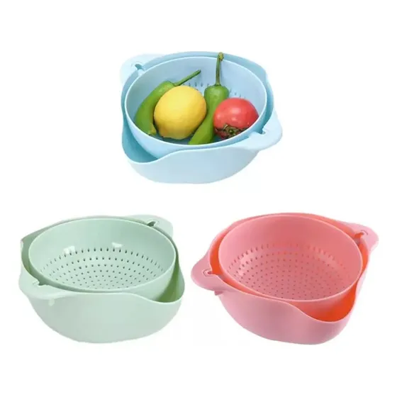 Colador Escurridor De Vegetales Con Volcador Cocina Hogar