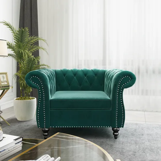 Silla Para Muebl Sala Estar Moderna Terciopelo Copetudo Casa