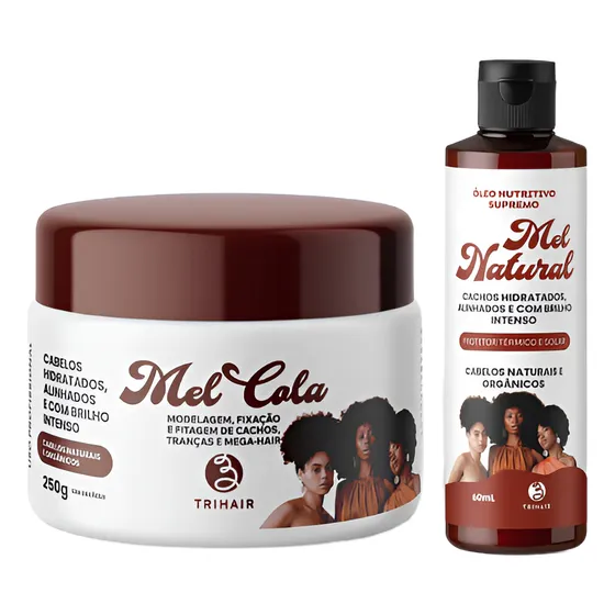 Mel Cola Trihair 250g Kit + Óleo Mel Natural 60ml
