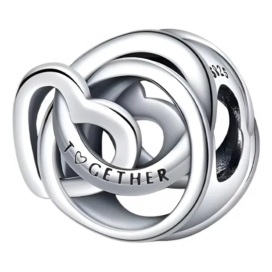 Charm Corazon Toguether Para Pulseras 