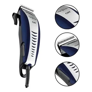 MĂĄquina De Cortar Cabelos Pelos E Barba Com 4 Pentes 3mm, 6mm, 9mm E 12mm Mondial Hair Stylo Cr-07 Cor Azul E Prata MĂĄquina De Cortar Cabelos Pelos E Barba Com 4 Pentes 3mm, 6mm, 9mm E 12mm Mondial Hair Stylo Cr-07 Cor Azul E Prata