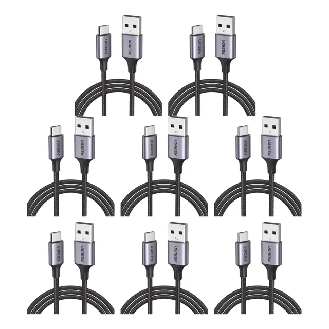 8 Cables Ugreen Usb A A C 2m Nailon Trenzado 480 Mbps 60128