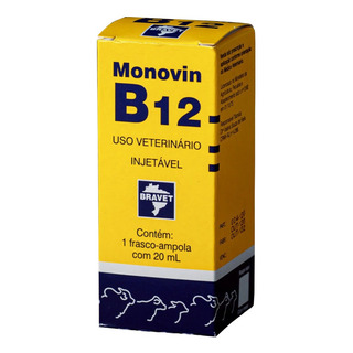Monovin B12 Inj 20ml Original Vitamina Bovinos - Bravet Monovin B12 Inj 20ml Original Vitamina Bovinos - Bravet