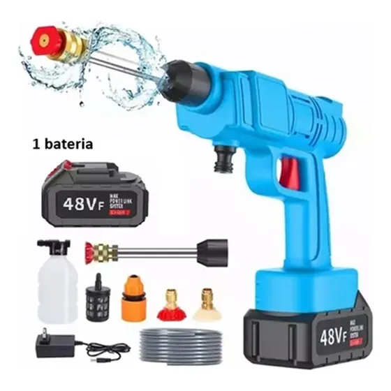 Pistola De Lavado Alta Presión Hidrojet 48v Portátil