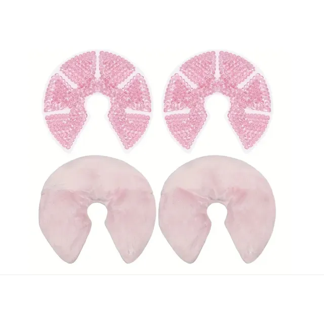 Compresas Gel Frío Y Caliente 16x16 Cm - Pack 2  Rosadas