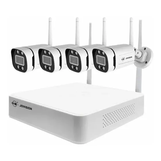 Kit 4 Camaras Wifi  Nvr Inalambrico 1080p + Dd 1tb Jovision