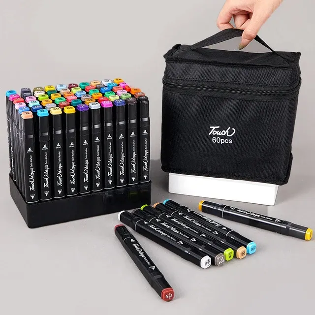 Kit Marcadores Doble Punta 60 Piezas Para Colorear