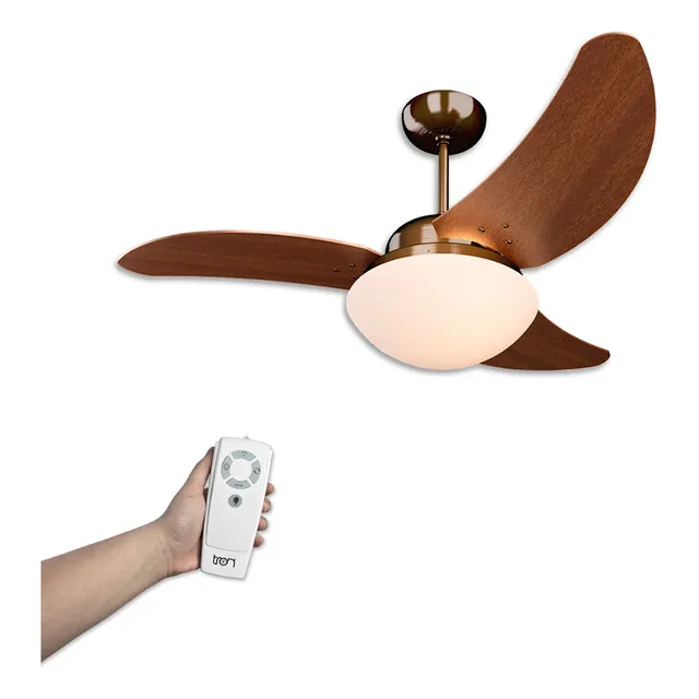 Ventilador De Teto Tron Solano Cobre 127V Com Controle Remoto Compatível Com Alexa
