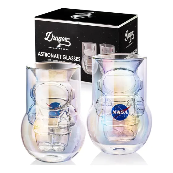 Gafas De Astronautas De La Nasa Juego De 2 Oz De 2 Drinkware