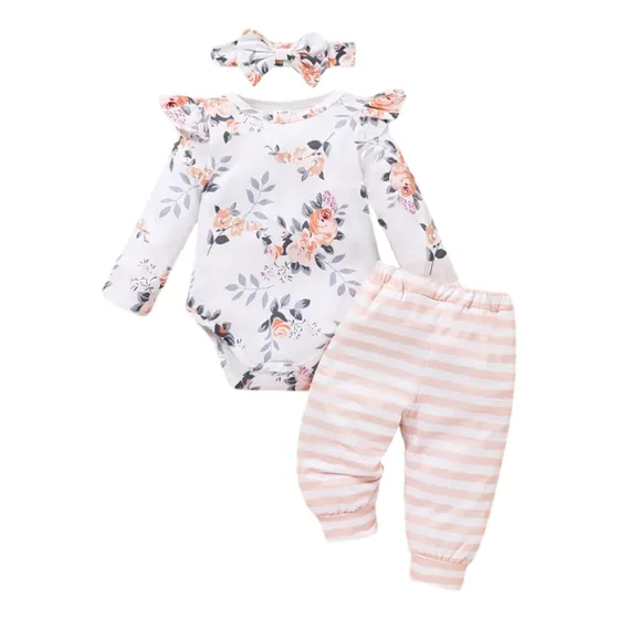 Conjunto 3 Piezas Bebé Nena.  Conjunto Niña