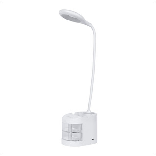 Lámpara De Escritorio Atenuable A 3 Toques Touch Carga Usb Estructura Blanco Pantalla Blanco Lámpara De Escritorio Atenuable A 3 Toques Touch Carga Usb Estructura Blanco Pantalla Blanco
