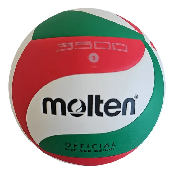 Balon De Voleibol Molten V5m-3500 Soft Touch N° 5 Stgo 2023 Color Verde-rojo-blanco