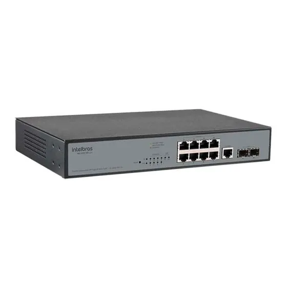 Switch Gerenciável Intelbras Sg 1002 Mr L2+ 8 Portas Giga