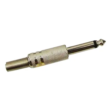 Plug P10 Conector Mono Cromado Fleor 1 Conector 