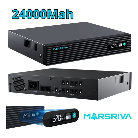 Mini Ups Marsriva 24000mah Kp7 100w Poe Lcd 6000mah * 4