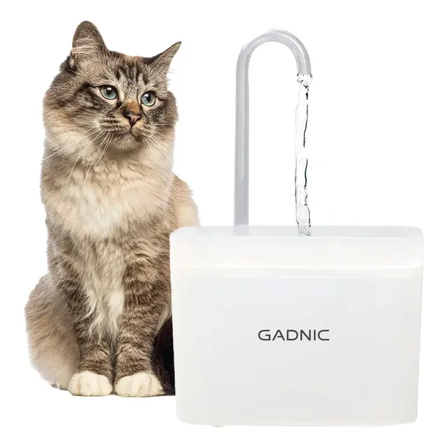 Bebedero Fuente De Agua Gadnic Automático Perro Gato Blanco