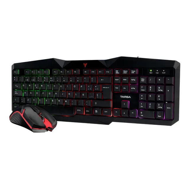 Kit Teclado + Mouse Gamer Targa Mars 200 Led Anti-ghosting Color Del Mouse Negro/rojo Color Del Teclado Negro