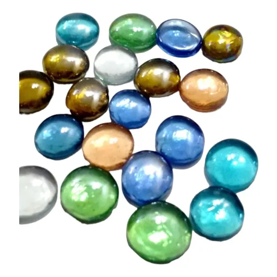 Gemas De Vidrio Bolsa  De 50 Unid Aprox Colores Variados