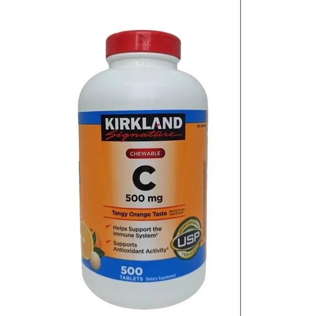 Vitamina C Masticable De 500 Mg Kirkland Importada 